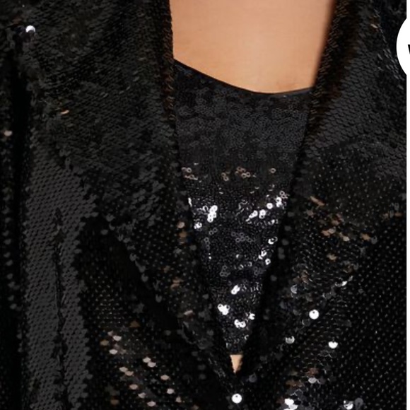 Sequin Notched Blazer - Picture 6 of 7